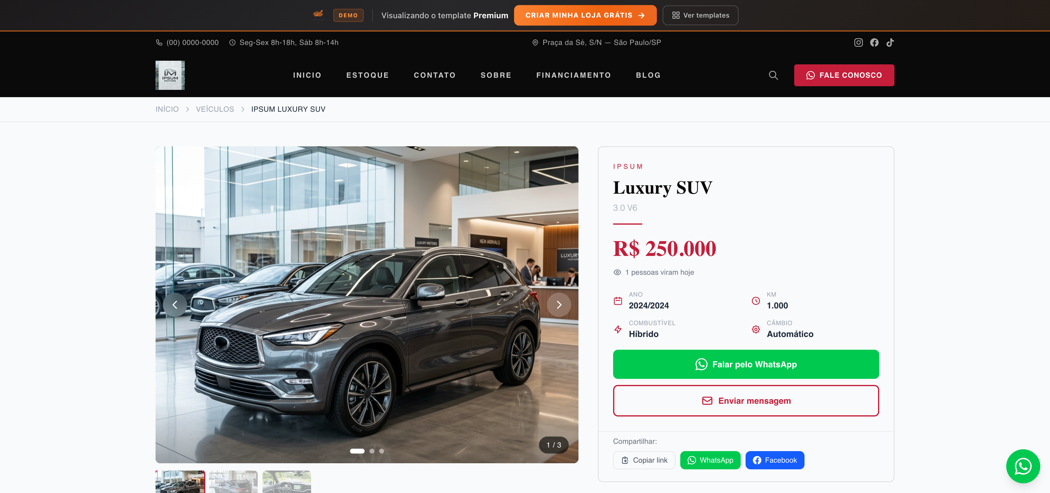 Template Premium — editorial profissional